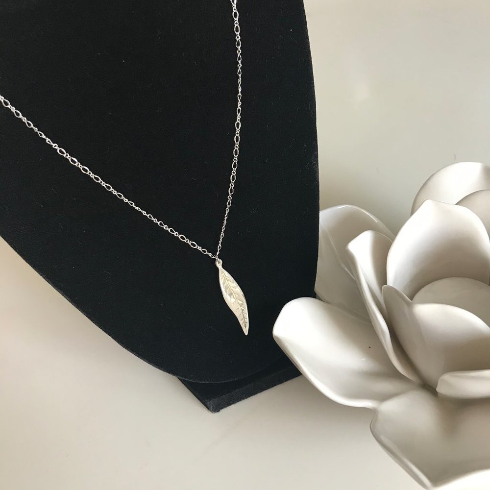 *HANDMADE* Original Sterling Silver Leaf Necklace